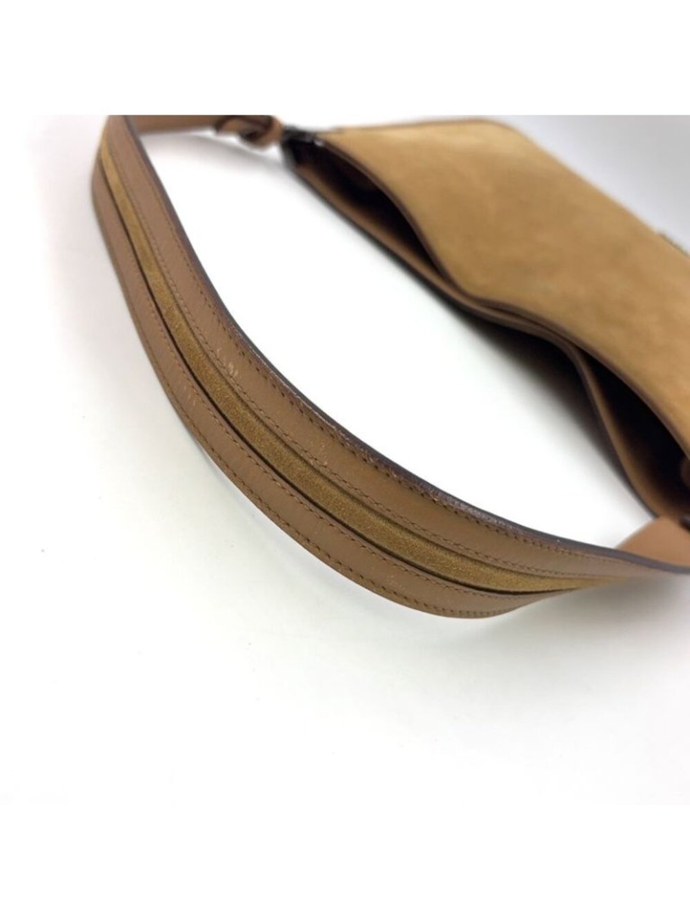 Gucci Leather Suede Brown Shoulder Bag Silver - Picture 15 of 15